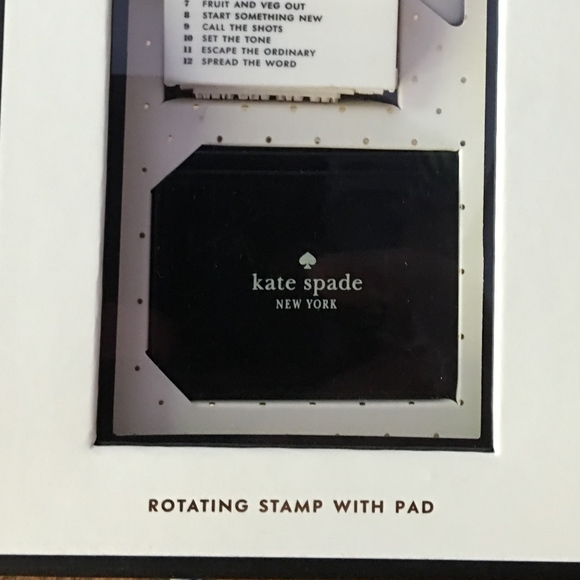 DONATED! Kate Spade Rotating Stamp & Pad GIFT SET! NIB! - Picture 3 of 8